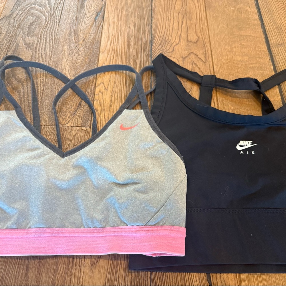 Nike Gray and Black Sports Bra Duo